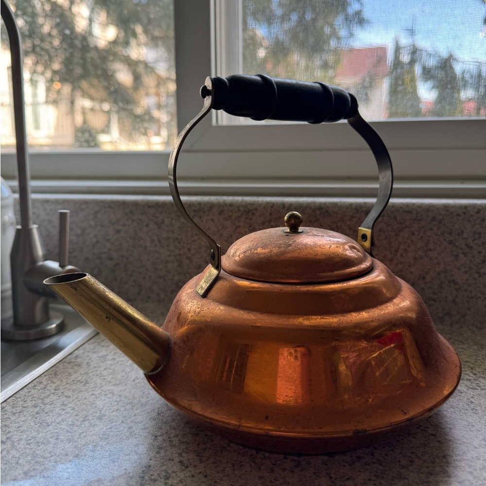 Vintage Copper Tea Kettle